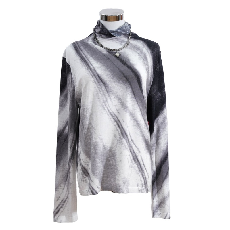 Breathable Womens Cotton-Viscose Blend Grey Marbled Slim Fit Turtleneck Top – Pullover Sweater and Womens Sweater price