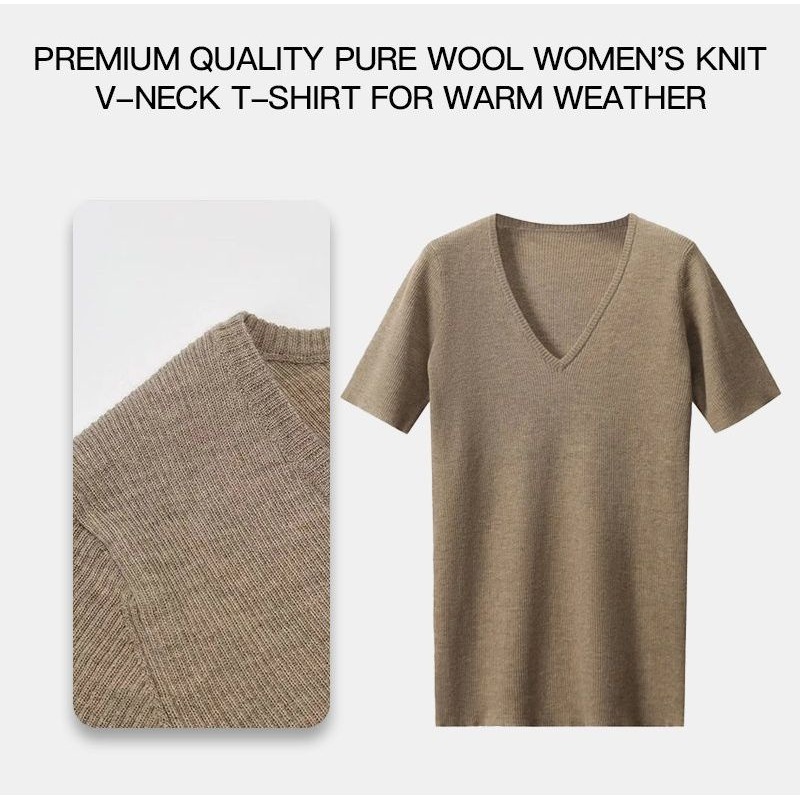 Cashmere Knitted Crew Neck T-Shirt Unisex in Summer – Pure Wool and Natural Yarns price