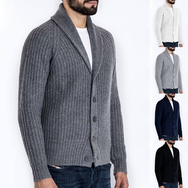 Fall Winter Casual Long Sleeved Men Knitted Sweater Coat Cardigan – Plus Size Mens Sweaters and Knitwear Men price