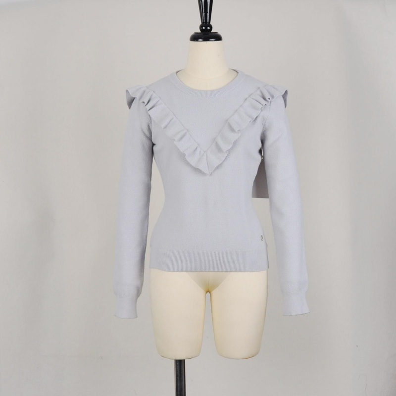 Ruffles V Neck Pullover Sweater for Girls – Ruffles Hem Sweater and Pullover Sweater price
