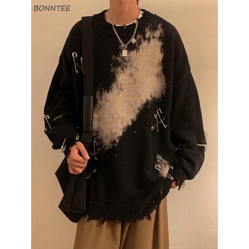 Sweater Mens Clothes Pullovers Knitwear Streetwear Y2K Baggy Sweater – Sweater and Womens Sweaters price