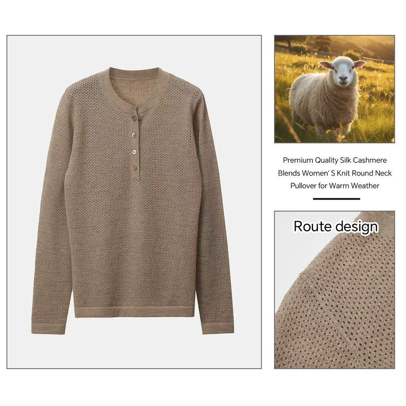 Wholesale Custom Logo 85%Silk15%Cashmere Pullover Winter Knitted Cashmere Turtleneck Sweater for Women – Silk Blends Cashmere and Natural Yarns price