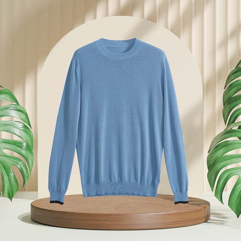 Wholesale Custom-Made Autumn Winter 100% Pure Cashmere Solid Color Thickened V Neck Pullover Mens Knitted Sweater – Wool Sweater and Cashmere Sweater price