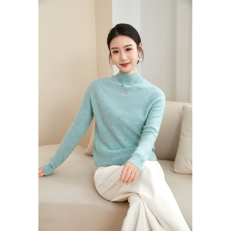 Womens Classic Relaxed Fit Thin Sweater for Spring and Fall – 91% Wool / 9% Lurex – Wool Sweater and Womens Sweater price