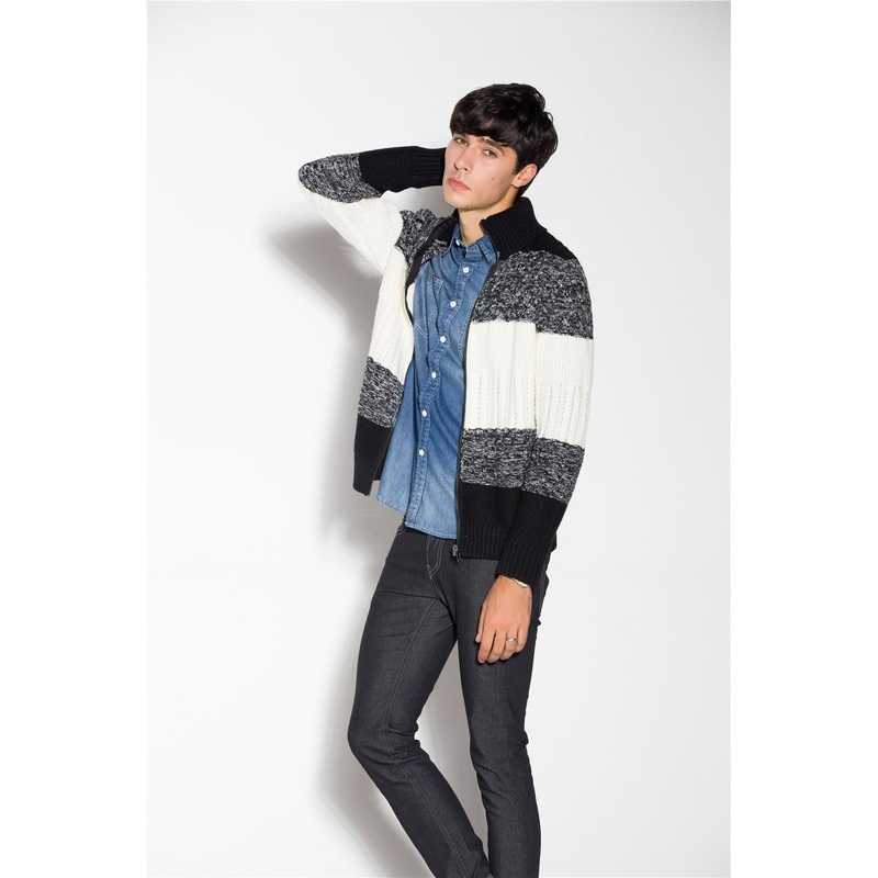 Custom Blended Yarn Cable Knit Men Cardigan with Zipper – Sweater and Cardigan price