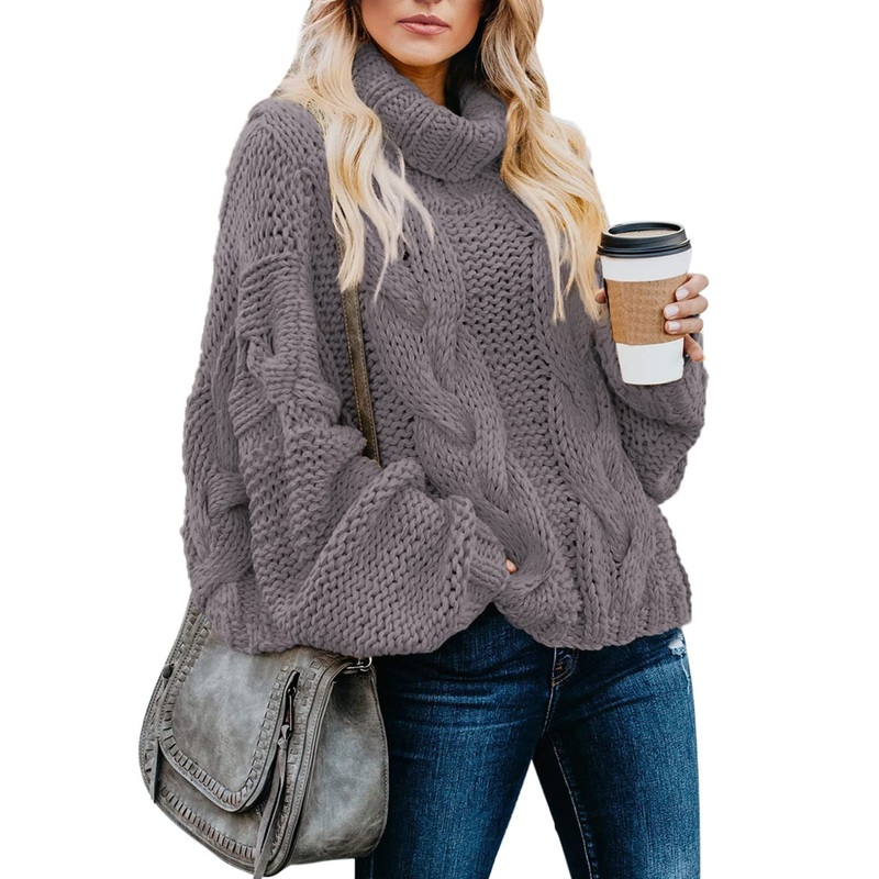 Custom Logo OEM ODM High Neck Balloon Long Sleeve Sweaters – Sweater and Womens Sweaters price