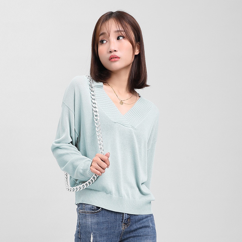 Custom Logo OEM & ODM Men Sweater Pullover Letter Jacquard Long Sleeve Solid Fall Autumn V Neck Pullover Knitwear – Solid Fall Autumn V Neck Pullover Knitwear and Women Sweater Pullover price