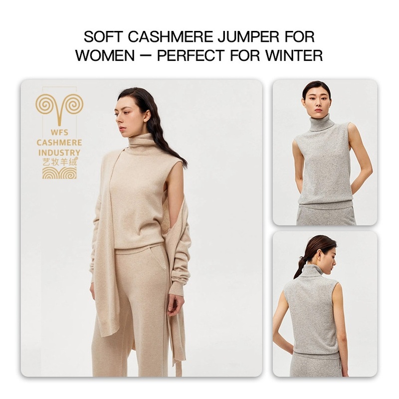 Custom OEM & ODM Knitwear Knitted Tunic Womens Sweater Vest – Women Knitwear and Cashmere Sweater price