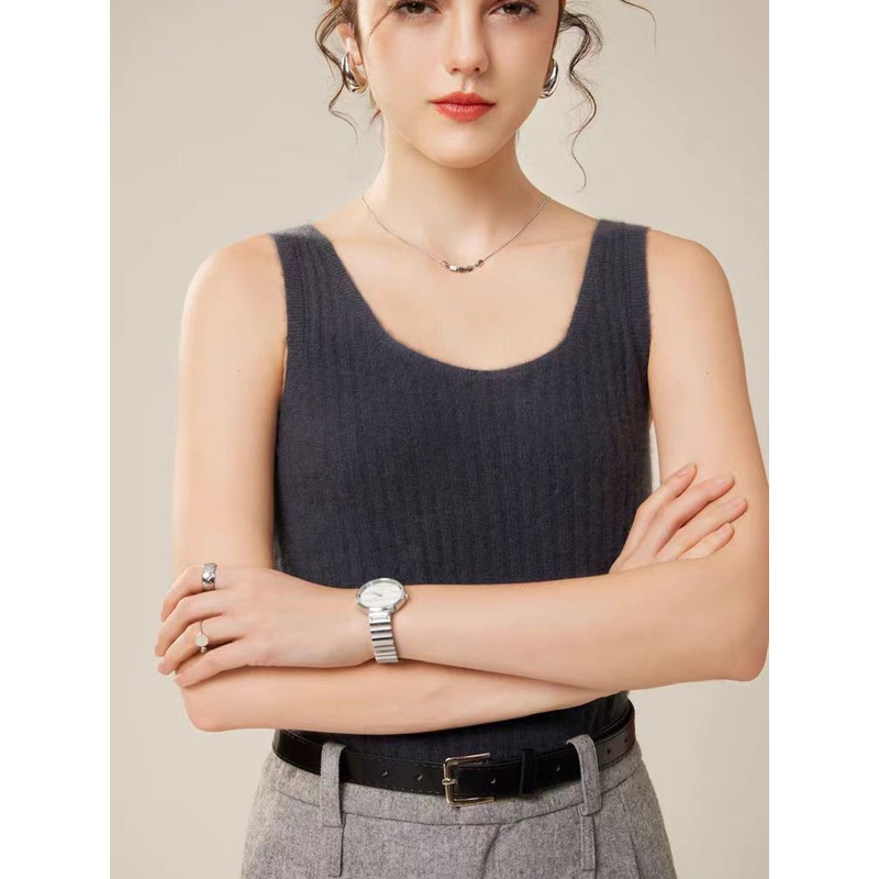 Ladies Fashion Merino Wool Cashmere Women Tank Top Vest Sleeveless Sweater – Women Sweater Vest and Turtleneck Women Sweater price