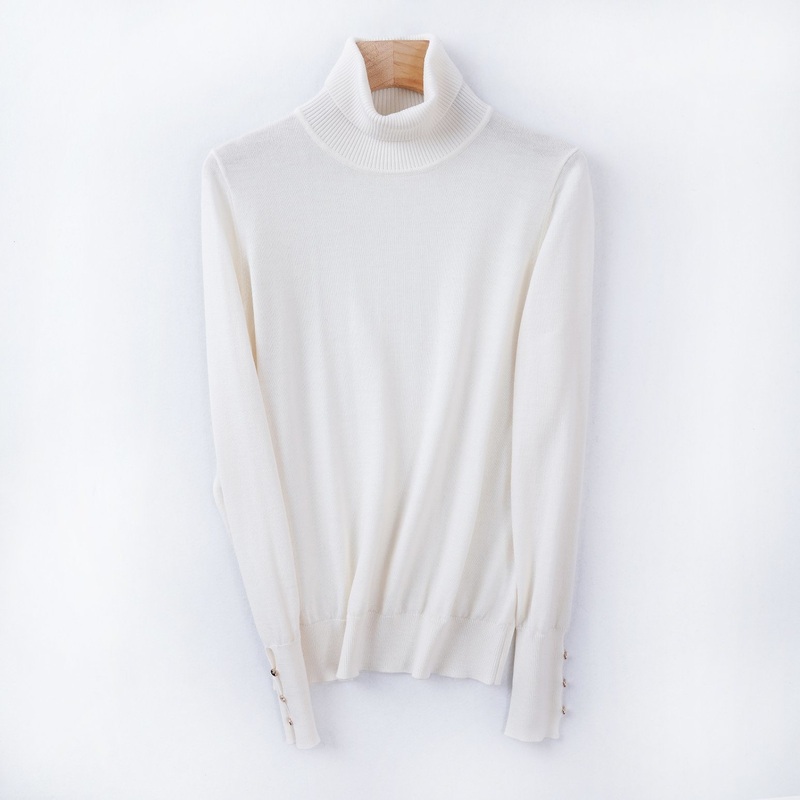 Most Popular Wholesale Women Cuff Fashion Merino Wool Turtleneck Sweater Jumper – Sweater and Wool Sweater price|M Size