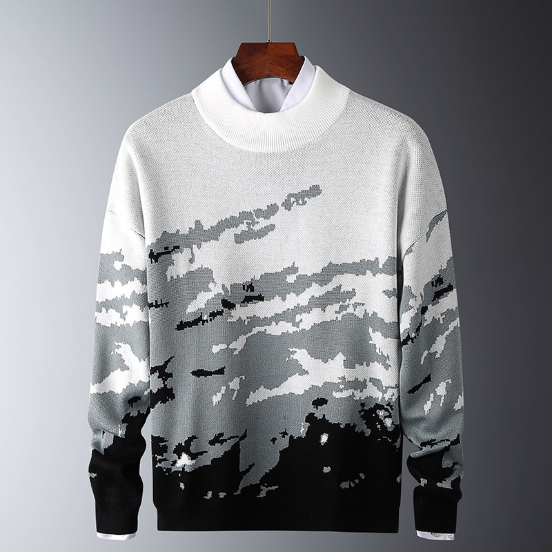 Nnr Man Winter Embroidery Fashion Round Neck Knitted Pullover Sweater – Men Sweater and Sweater price