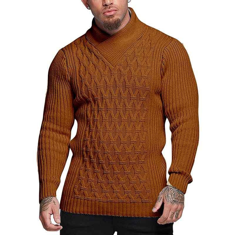 OEM Custom Logo Winter Turtleneck Knitwear Men Knitted Pullover Sweater – Mens Turtleneck Sweater and Mens Fashion Sweater price
