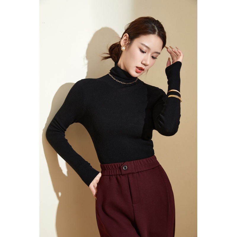Static-Free 100% Wool Bodycon Turtleneck Winter Sweater – Wool Sweater and Womens Sweater price