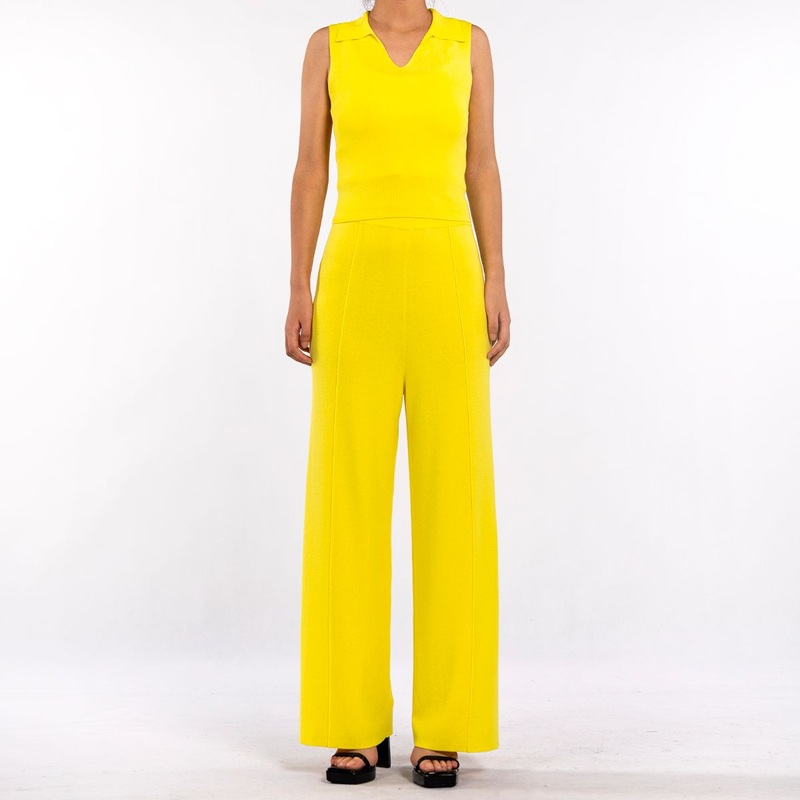Summer Ice Silk V-Neck Sleeveless Knit Top High Waist Slim Straight Pants Lounge Sets for Women – Sweater Skirt Set and Sweater Short Set price