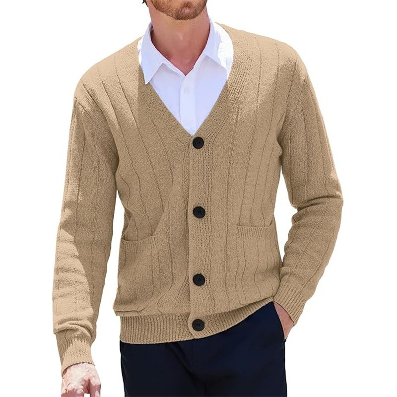 Mens Cardigan Sweater Knit V Neck Button up Sweaters – Button up Sweaters and V Neck Sweaters price