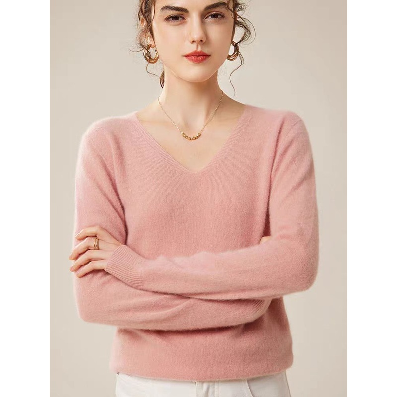 Spring and Autumn Ladies Knitted Long Sleeve Women Knitting Long Sleeve V-Neck Sweater – Women Sweater and Turtleneck Women Sweater price