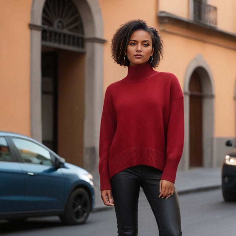 Trendy Oversized Turtleneck Sweater in 10 Vibrant Colors, Wholesale & Retail Versatile Classic Style Sweater, No MOQ – Trendy Oversized Sweater and Classic Style Sweater price