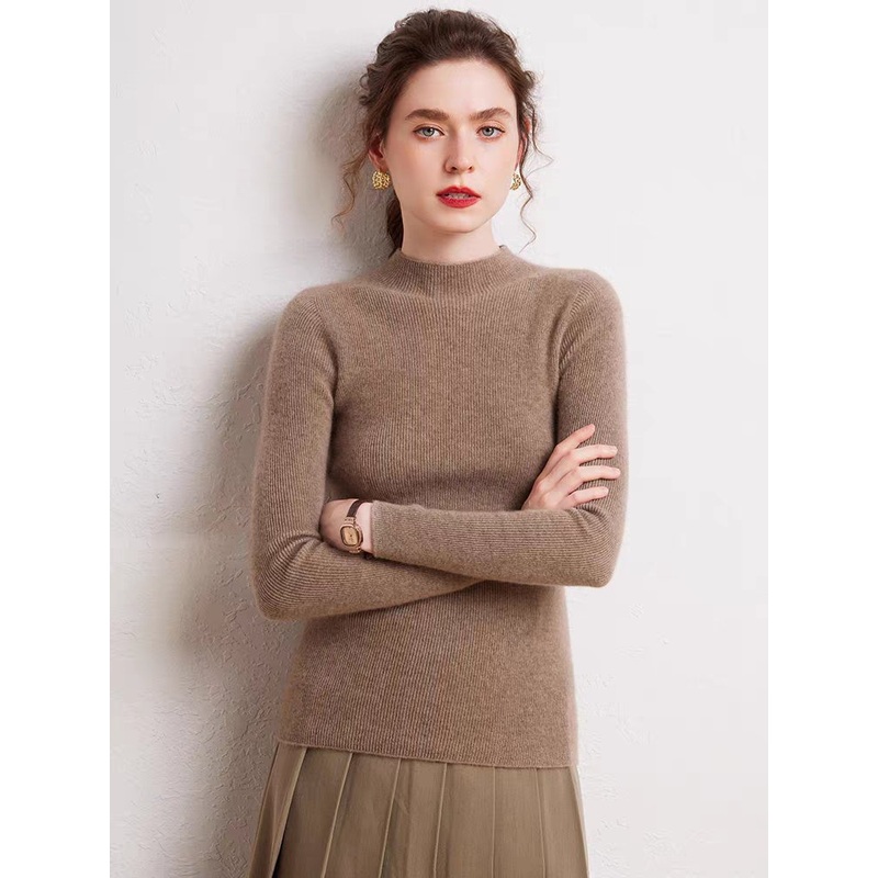Wholesale Women O-Neck Long Sleeve Solid Color Knit Pullover Sweater – Women Sweater and Turtleneck Women Sweater price