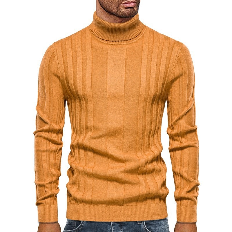 Winter Custom Casual Turtleneck Men Solid Knitted Pullover Sweater – Mens Turtleneck Sweater and Knitwear Custom price