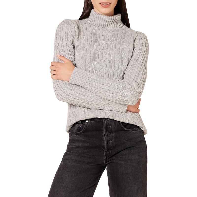 Winter Warm Women Sweater Cable Knitted Turtleneck Sweater – Turtleneck Sweater and Women Casual Sweater price