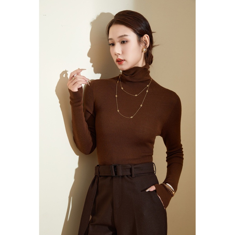 Womens Premium Merino Wool Compression Fit Knitted Shirt – Wool Sweater and Womens Sweater price
