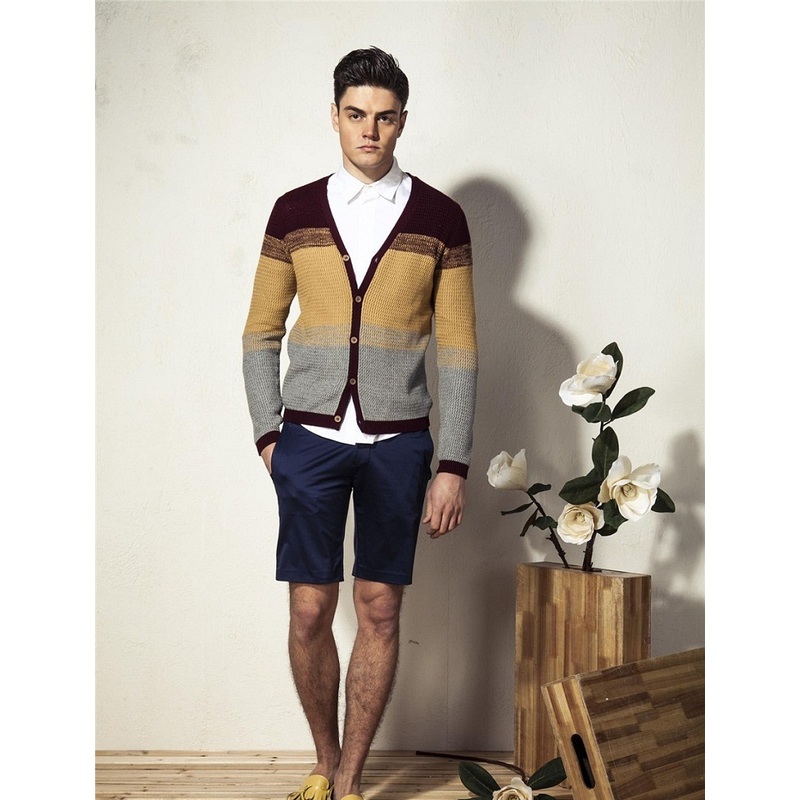 100%Cotton Spring V-Neck Knit Men Cardigan Sweater with Button – Sweater and Cardigan price