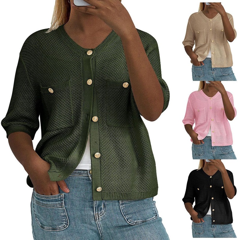 2025 Hot Sale Cardigan Womens Regular Sweaters Western Pointelle Chest Pocket Cardigan for Women – Western Pointelle Chest Pocket Cardigan and Women Cardigan price