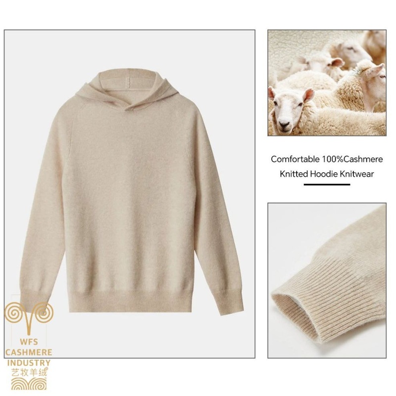 Custom Fully Knitted Hoodies Sweatshirts Hooded Sweater Cardigan Trendy Knit Organic Cashmere Sweaters – Hoodie and Knitted Hoodie price