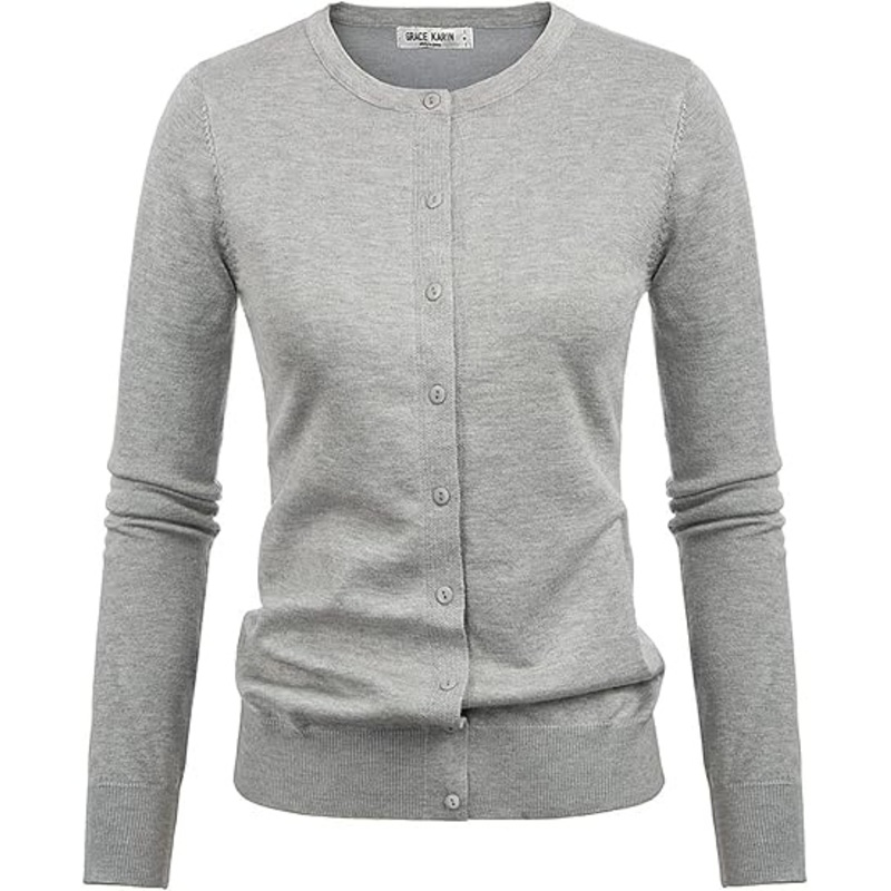 Knitted Women Long Sleeve Crewneck Cardigan Sweater – Cardigan Sweater and Cardigan Sweater with Pockets price