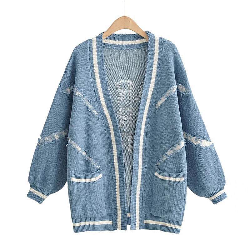 Ladies Worn out Design Long Sleeve Cardigan – Sweater and Ladies Sweater price