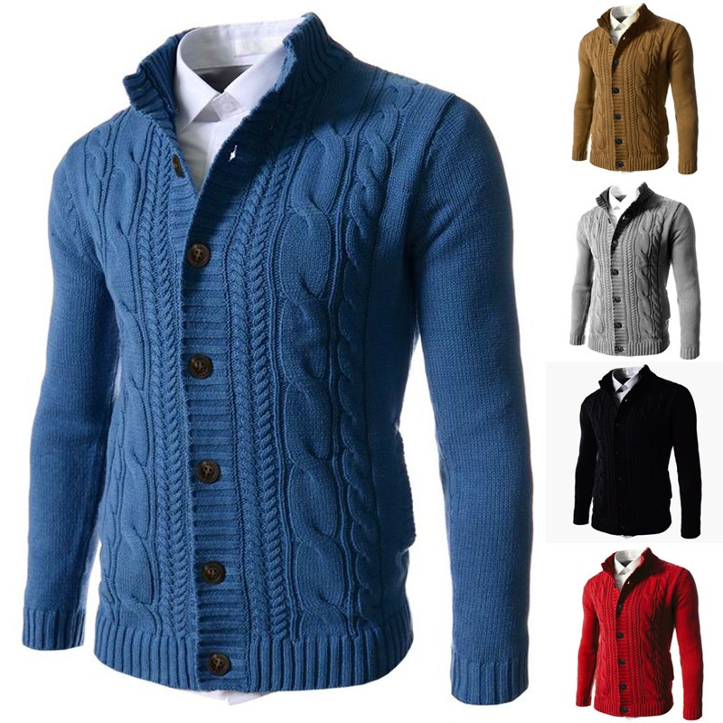 Men Long Sleeve Winter Knitted Custom Plus Size Sweater Cardigan – Long Sleeve Cardigan Sweater and Knitwear Men price