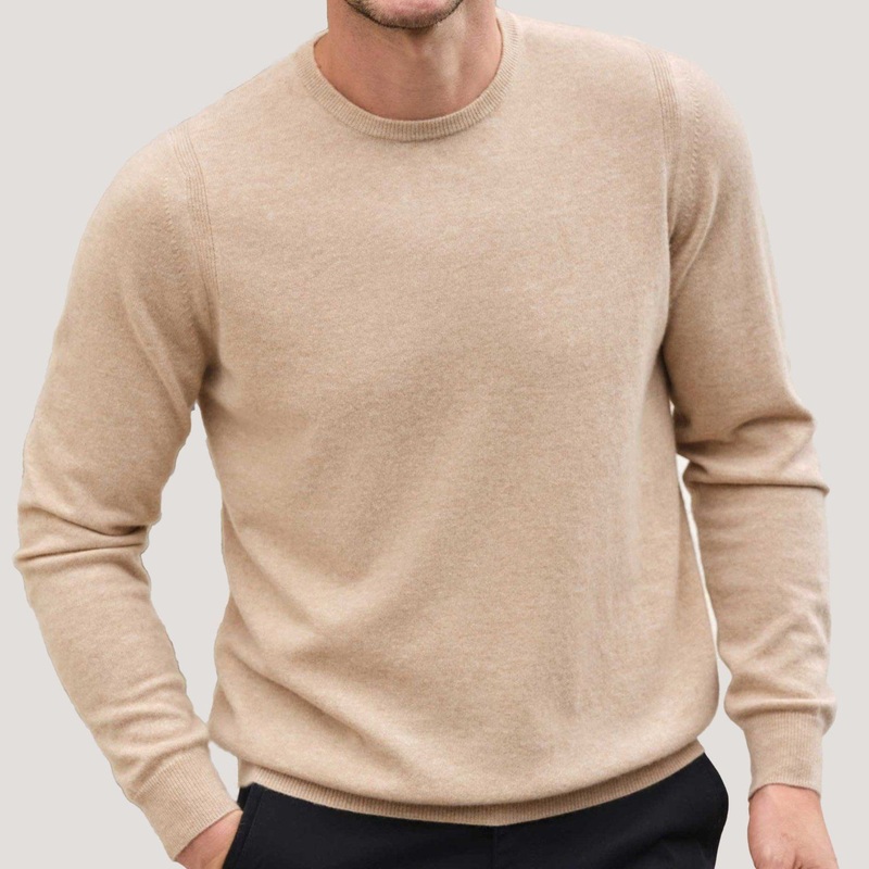 Most Popular 100% Cashmere Knitted Men Fashion Crewneck Basic-Style Pullover Sweater – Sweater and Cashmere price|M