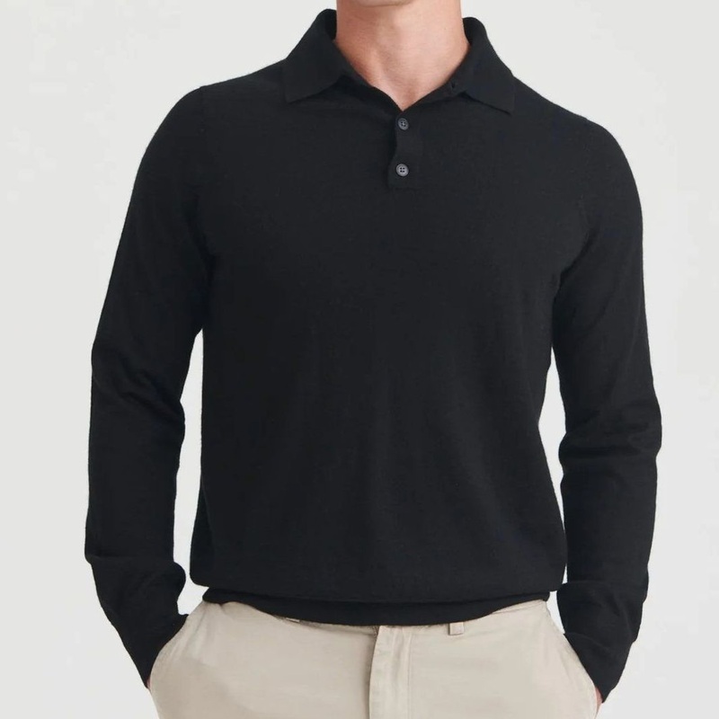 Most Popular 100% Premium Cashmere Knitted Mens Fashion Polo Neck Shirt Sweater – Sweater and Cashmere price|M Size