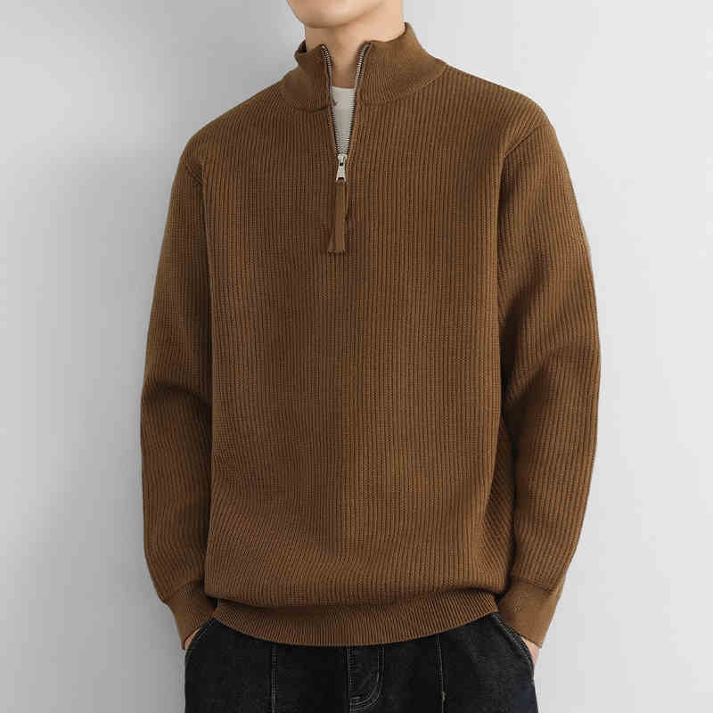 Popular Product Mens Clothing Thick Warm New Winter Sweater V-Neck Knitted Cardigan Button-up Sweater – Mens Golf Aryle Button up Sweater and Mens Sweater price