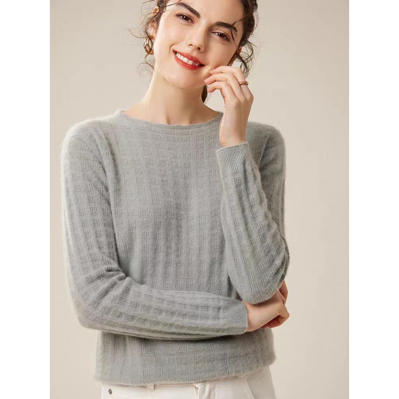 Stylish Classic Fit Gray Embroidery Knit Pullover Sweater for Women – Women Sweater and Turtleneck Women Sweater price