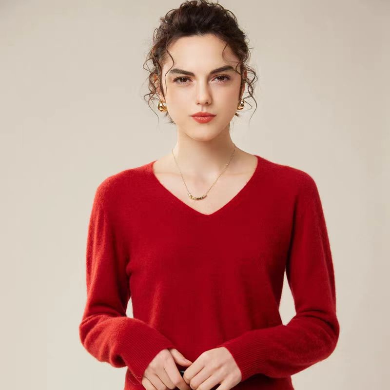 Wholesale Custom Long Sleeve V Neck Sweater Summer New Elegant Loose Ultra-Thin Fashion Women S Sweater – Women Sweater and Turtleneck Women Sweater price