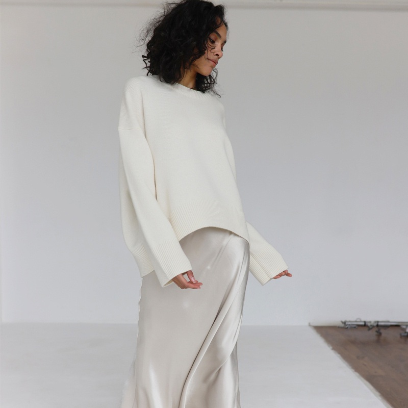 Womens Relaxed Fit Round Neck Rayon Sweater, Loose Fit Oversized Long Sleeve Sweater, No MOQ – Womens Rayon Sweater and Loose Fit Sweater price