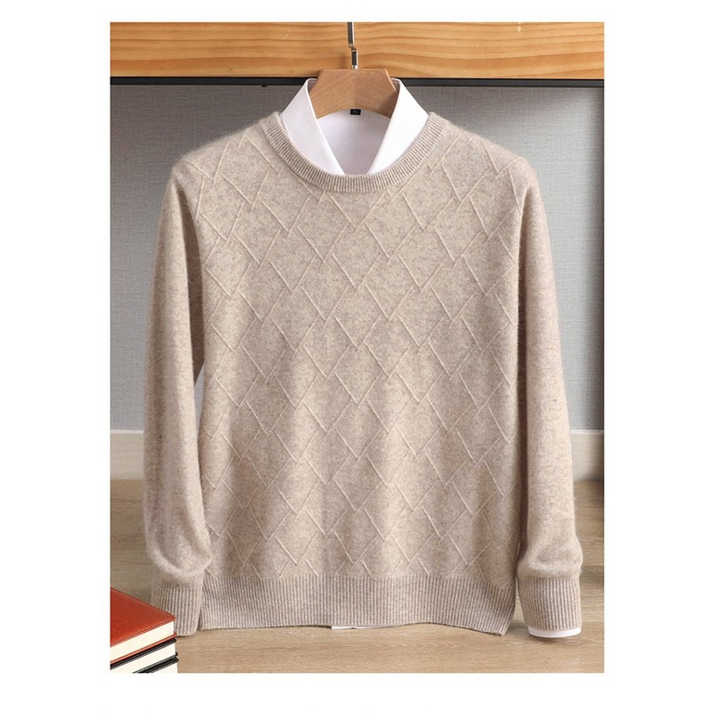 100% Extra Fine Merino Wool Round Neck Mens Pullover Sweater – Sweater and Wool Sweater price