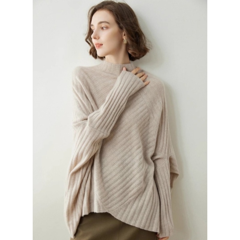 2025 Custom Winter Oversized Sweater Crew Neck Long Sleeve Women Poncho Sweater – Knitted Sweater Poncho and Ladies Sweater Poncho price