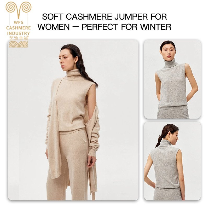 Breathable Jersey Stitch Pullover Cashmere Knit Sleeveless Sweater Top – Women Knitwear and Cashmere Sweater price