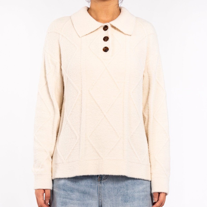 Casual Fall Slim Soft Wool Round Neck Long Sleeve White Knit Top for Women – White Sweater and Polo Sweater price