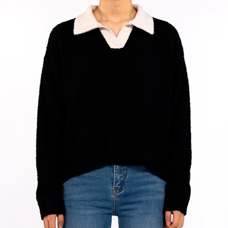 Casual Knitwear Long Sleeve Polo Collar Fall Sweater for Women – Ladies Sweater and Women Tops price