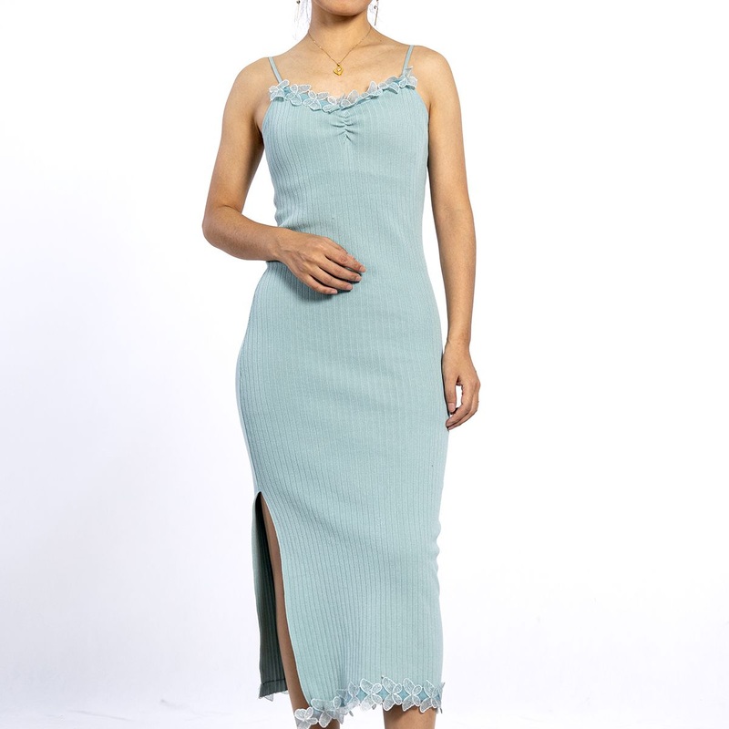Custom Sling Casual Female Top Ribbed Hem Overalls Women Knitted Dresses – Lady Dress and Women Dress price