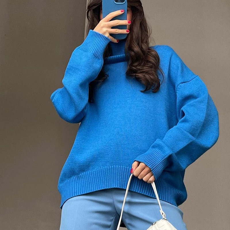 Customized Hot Sale Viscose Fiber Chunky Knit Jumper  Oversized Turtleneck Sweater in 12 Shades – Customized Turtleneck and Oversized Turtleneck price