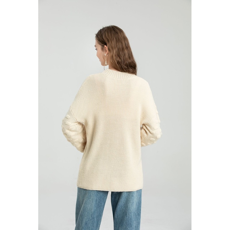Long Sleeve Loose Pullover Sweater with Durable Anti-Pilling Yarn Dye – Durable Anti-Pilling Sweater and Loose Pullover Sweater price