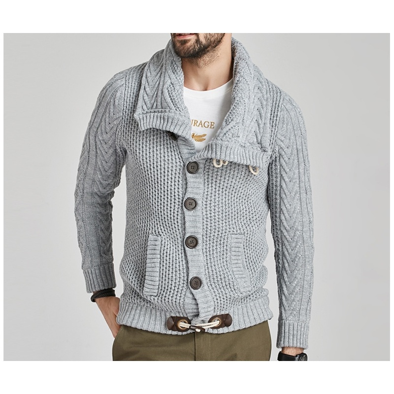 Men Cashmere Blended Knitwear Cable Cardigan Knitted Sweater Coat – Men Coat and Mens Clothes price