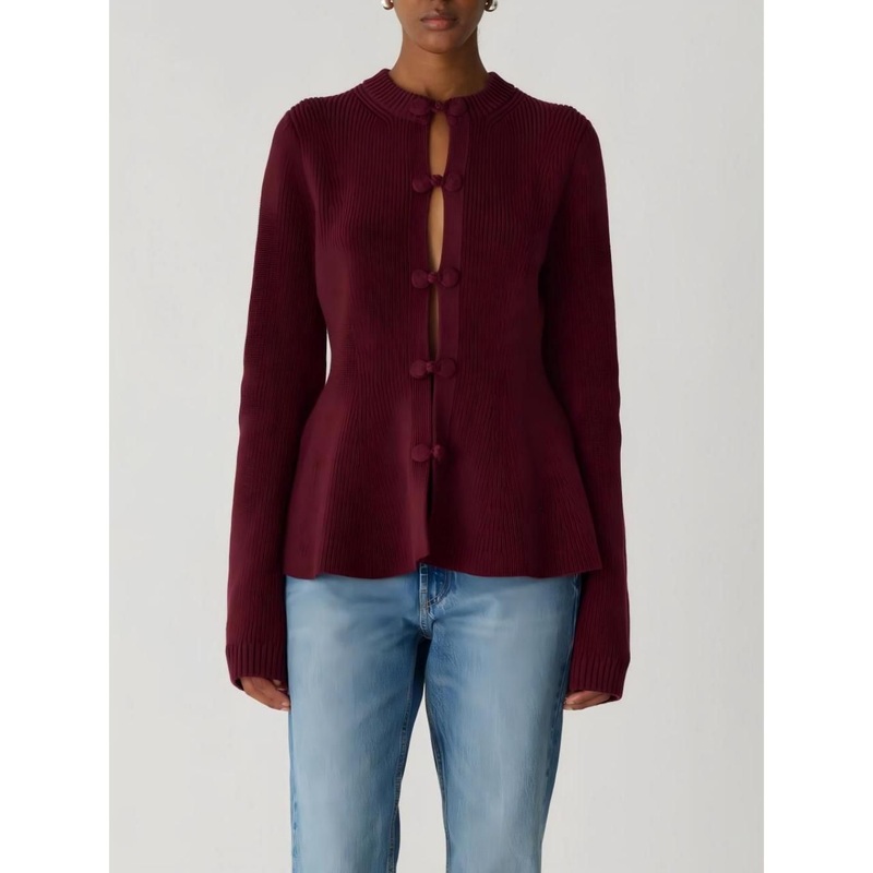 Wholesale Design High Fashion Women Round Neckline Cardigen Sweater Outwear – Sweater and Womens Pullover Sweater price|Founded in 1997,Layois a comprehensive group company integrating the import and export business, trade, investment in in
