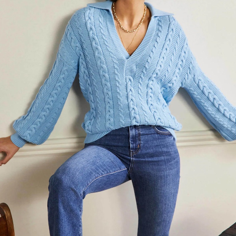 Womens Cashmere Twisted Slim Knit Casual Fashion Autumn and Winter Top Sweater – Everyday Clothing and Lady Garments price