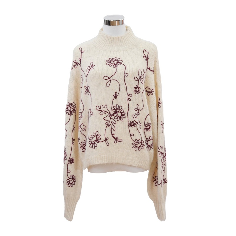 Womens Embroidery Floral Pattern Pullover Sweater Winter Fashion Clothing – Pullover Sweater and Womens Sweater price