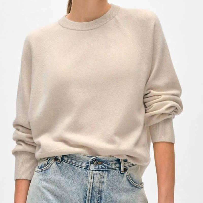 Womens Fashion Raglan Sleeve Crew-Neck Pullover Cashmere Sweater – Sweater and Cashmere price